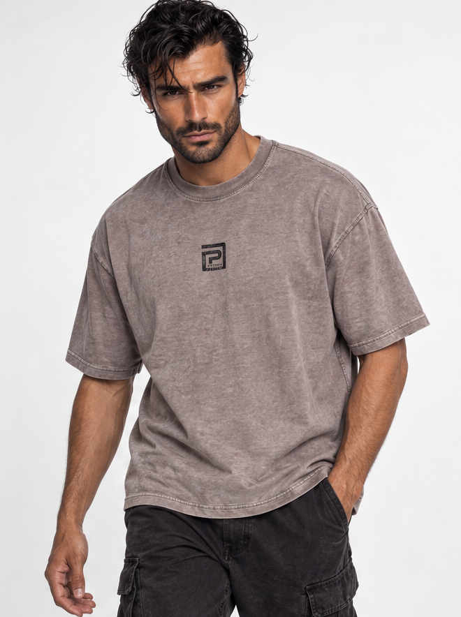 Faith Over Fear Gris topo - frontal con modelo de perfil