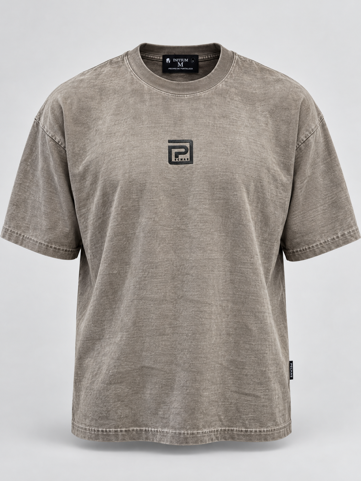 Memento Audere Semper Verde Acid Wash - frontal de la camiseta